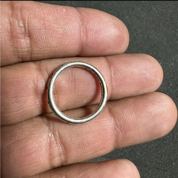 Pandora Simple Sparkling Droplets Sterling Band Ring Size 6 Stamped ALE S 925 52 - Picture 4 of 7